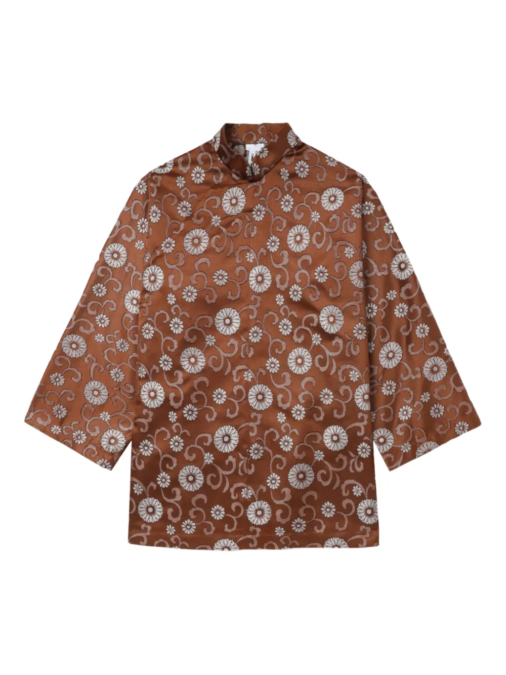 Блузка с цветочным принтом Comme Des Garçons Comme Des Garçons, коричневый 
Блузка с цветочным принтом Comme Des Garçons Comme Des Garçons, коричневый