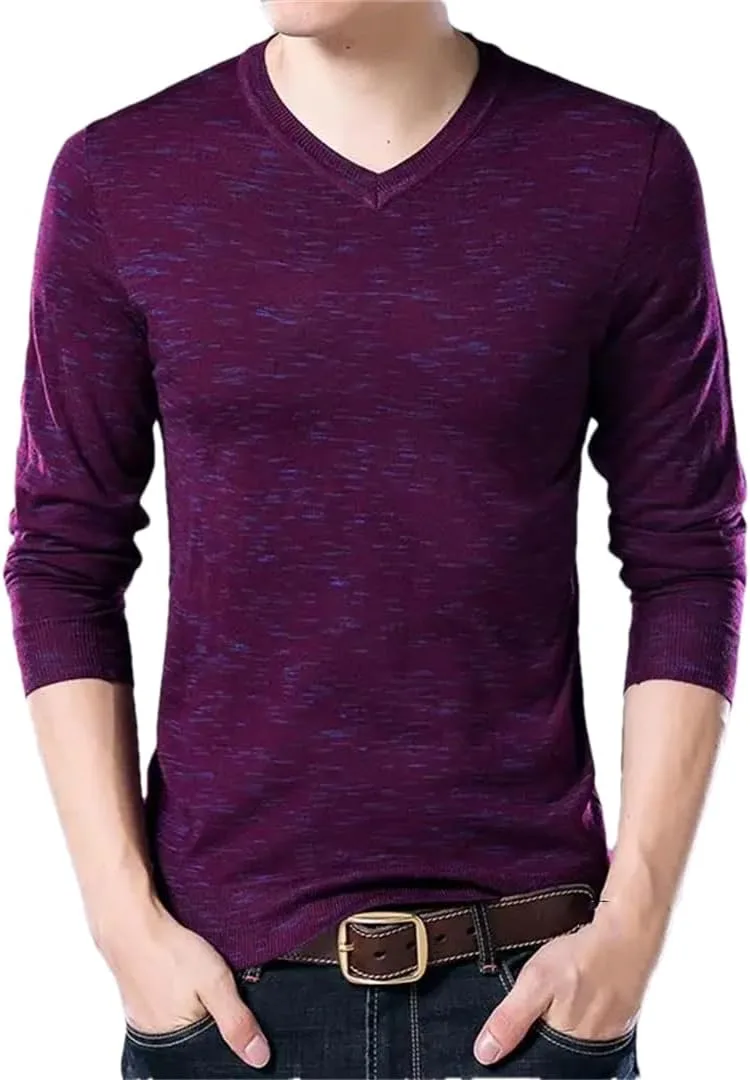 Мужской вязаный свитер с V-образным вырезом, однотонный, Slim Fit Hndudnff
Мужской вязаный свитер с V-образным вырезом, однотонный, Slim Fit Hndudnff