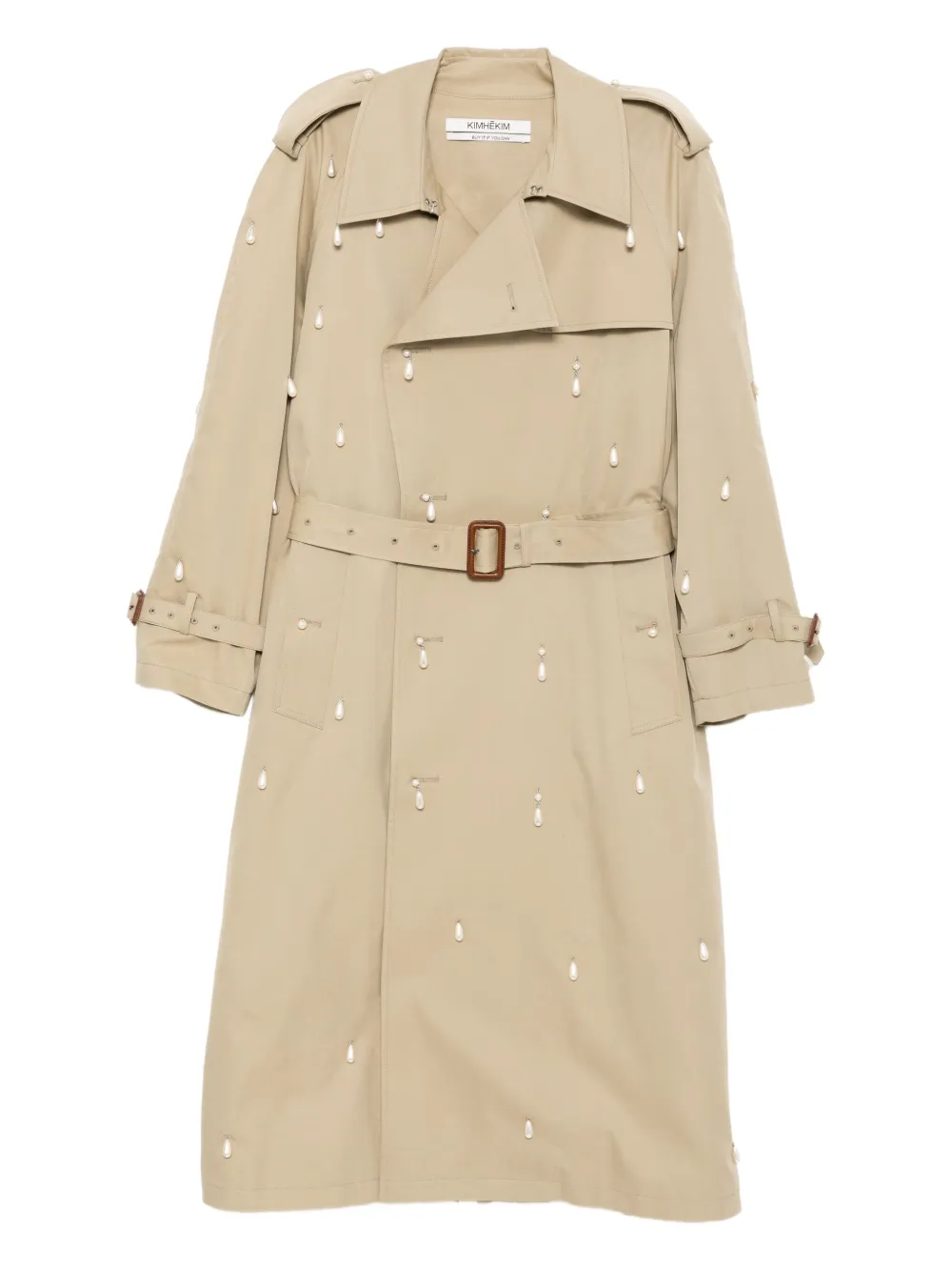 Тренч с искусственным жемчугом Kimhekim, нейтральный
Тренч с искусственным жемчугом Kimhekim, нейтральный