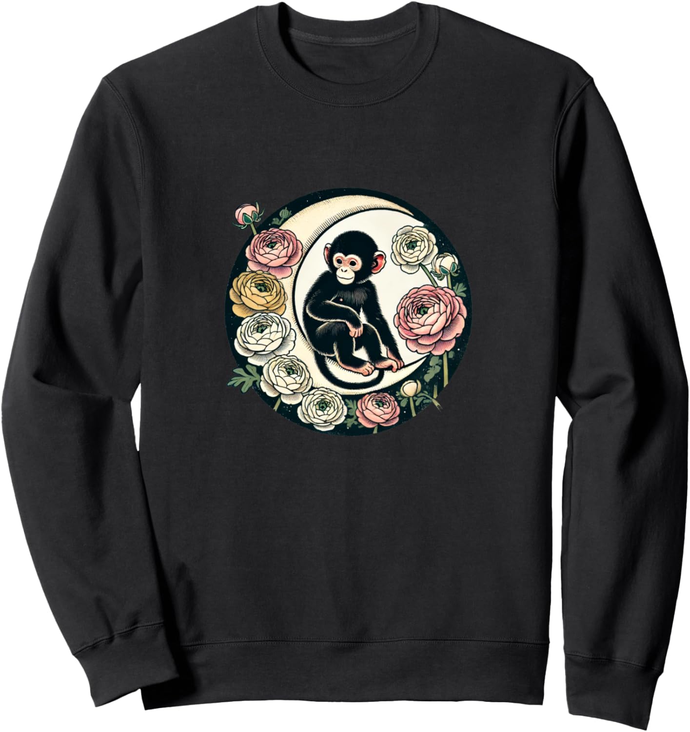 Толстовка с изображением шимпанзе и цветочным рисунком обезьяны Vintage Monkeys Loves Snugg, черный
Толстовка с изображением шимпанзе и цветочным рисунком обезьяны Vintage Monkeys Loves Snugg, черный