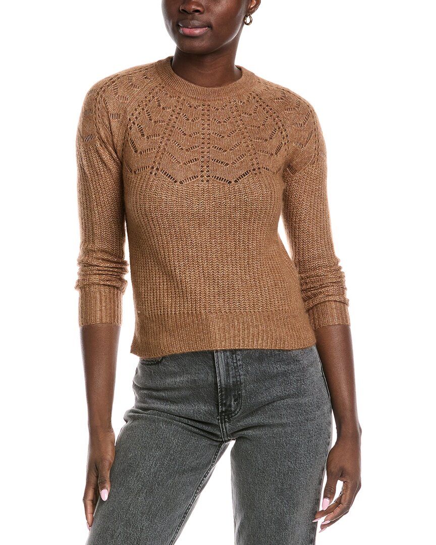 Осенний кашемировый свитер с ажурным узором и мысом из смеси кашемира и шелка Autumn Cashmere, коричневый
Осенний кашемировый свитер с ажурным узором и мысом из смеси кашемира и шелка Autumn Cashmere, коричневый