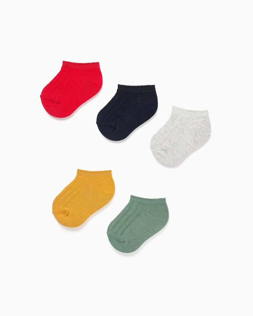 Набор из 5 детских носков для мальчиков, вязаных и ребристых Zippy, мультиколор
Набор из 5 детских носков для мальчиков, вязаных и ребристых Zippy, мультиколор
