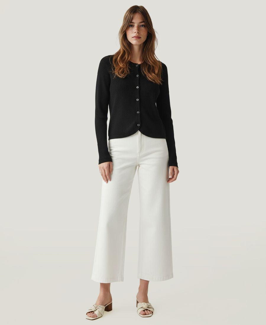 Женский кашемировый кардиган Soft by с тюльпановидным подолом NAADAM, Black
Женский кашемировый кардиган Soft by с тюльпановидным подолом NAADAM, Black