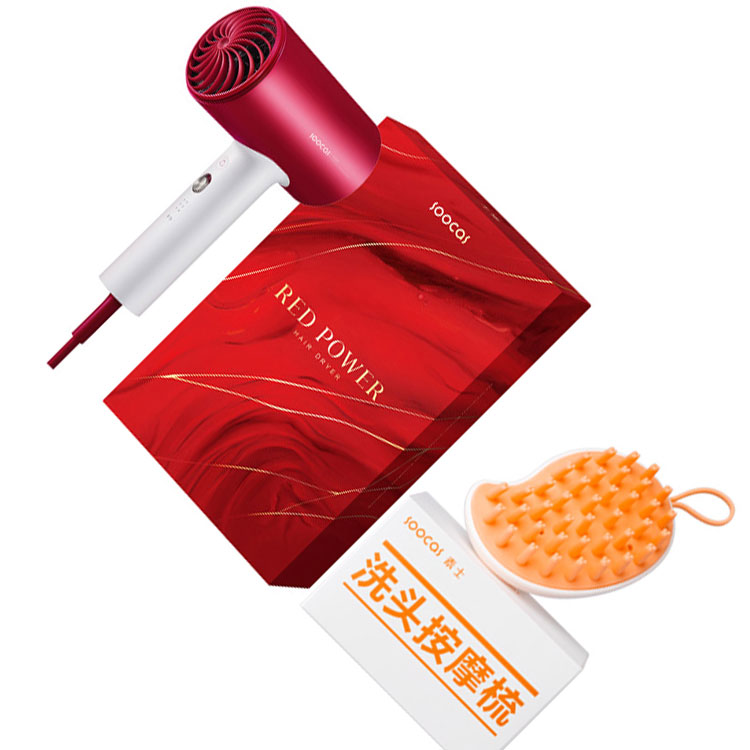 Фен H5 1800 Вт с отрицательными ионами для ухода за волосами Soocas, H5 Goddess Red + Shampoo Massage Comb
Фен H5 1800 Вт с отрицательными ионами для ухода за волосами Soocas, H5 Goddess Red + Shampoo Massage Comb