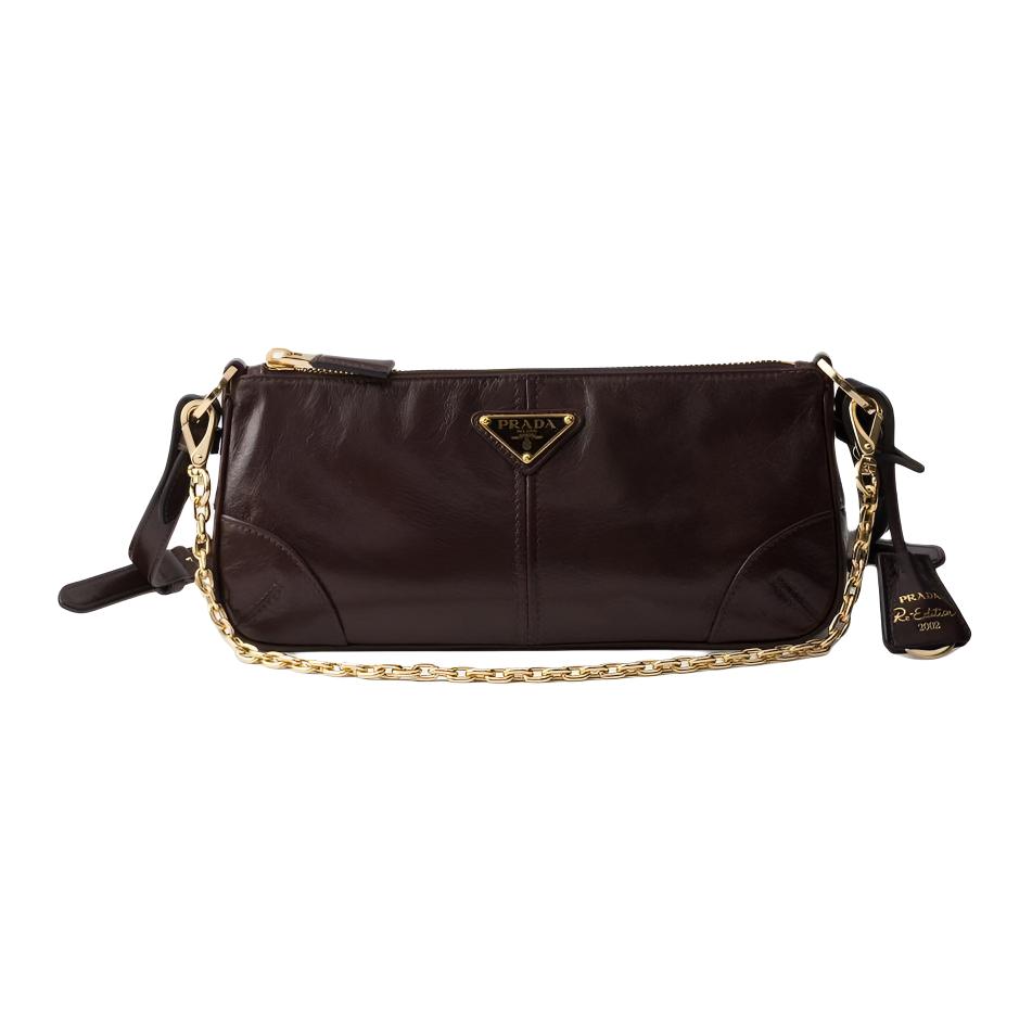 PRADA Реедишен кожаная сумка через плечо средняя женская тёмно-коричневая
PRADA Реедишен кожаная сумка через плечо средняя женская тёмно-коричневая
