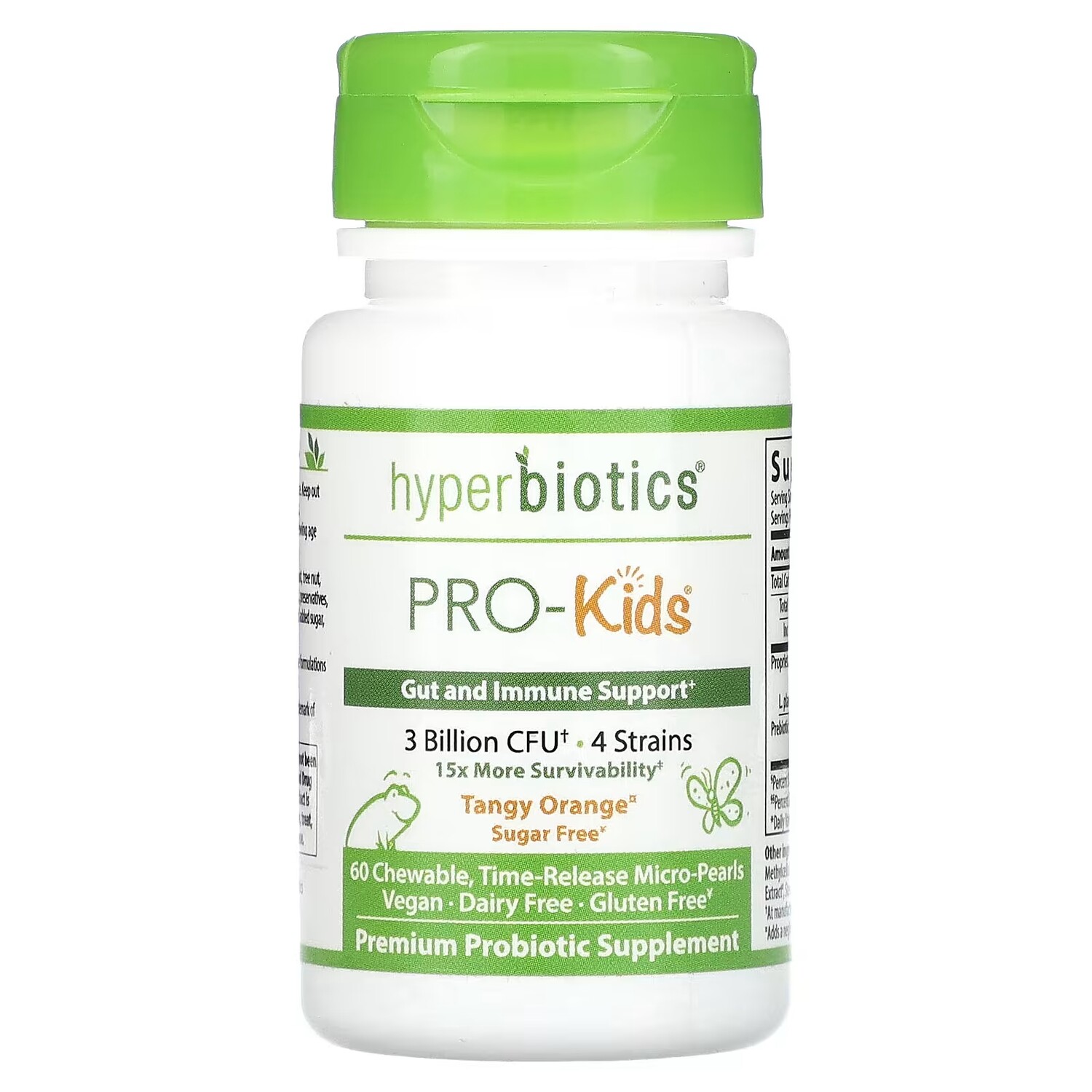 Пикантный апельсин Hyperbiotics PRO-Kids без сахара, 60 жевательных таблеток 
Пикантный апельсин Hyperbiotics PRO-Kids без сахара, 60 жевательных таблеток