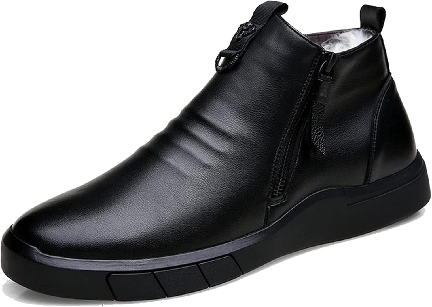 Мужские зимние ботинки Yiozoi для снега, короткие ботинки на улицу, повседневные удобные высокие кожаные туфли с двойной молнией, черный
Мужские зимние ботинки Yiozoi для снега, короткие ботинки на улицу, повседневные удобные высокие кожаные туфли с двойной молнией, черный