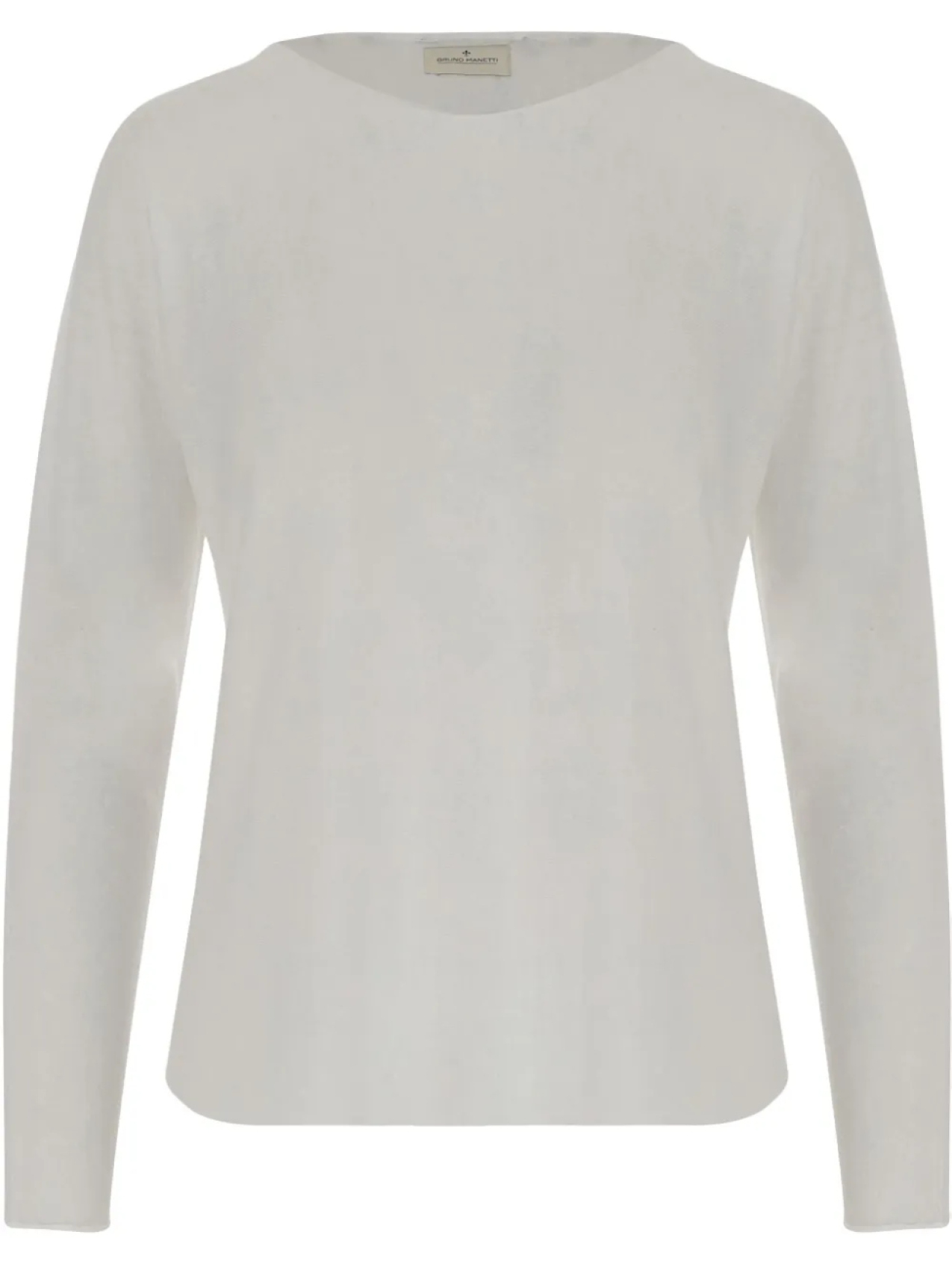 Свитер с круглым вырезом от Bruno Manetti, белый 
Свитер с круглым вырезом от Bruno Manetti, белый