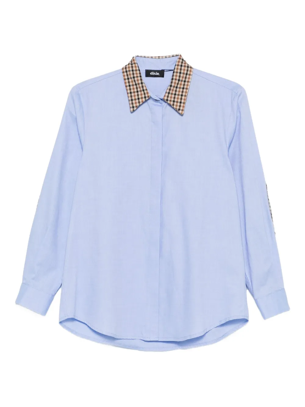 Хлопковая рубашка с клетчатым воротником DIXIE, синий 
Хлопковая рубашка с клетчатым воротником DIXIE, синий