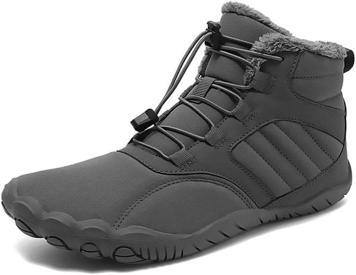 Зимние теплые ботинки Asifn Mens Barefoot с меховой подкладкой для походов, минималистичные, водонепроницаемые, противоскользящие хлопковые обувь, серый
Зимние теплые ботинки Asifn Mens Barefoot с меховой подкладкой для походов, минималистичные, водонепроницаемые, противоскользящие хлопковые обувь, серый