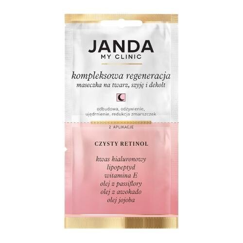 Janda, My Clinic, Маска для лица, шеи и декольте с чистым ретинолом, 8 мл
Janda, My Clinic, Маска для лица, шеи и декольте с чистым ретинолом, 8 мл