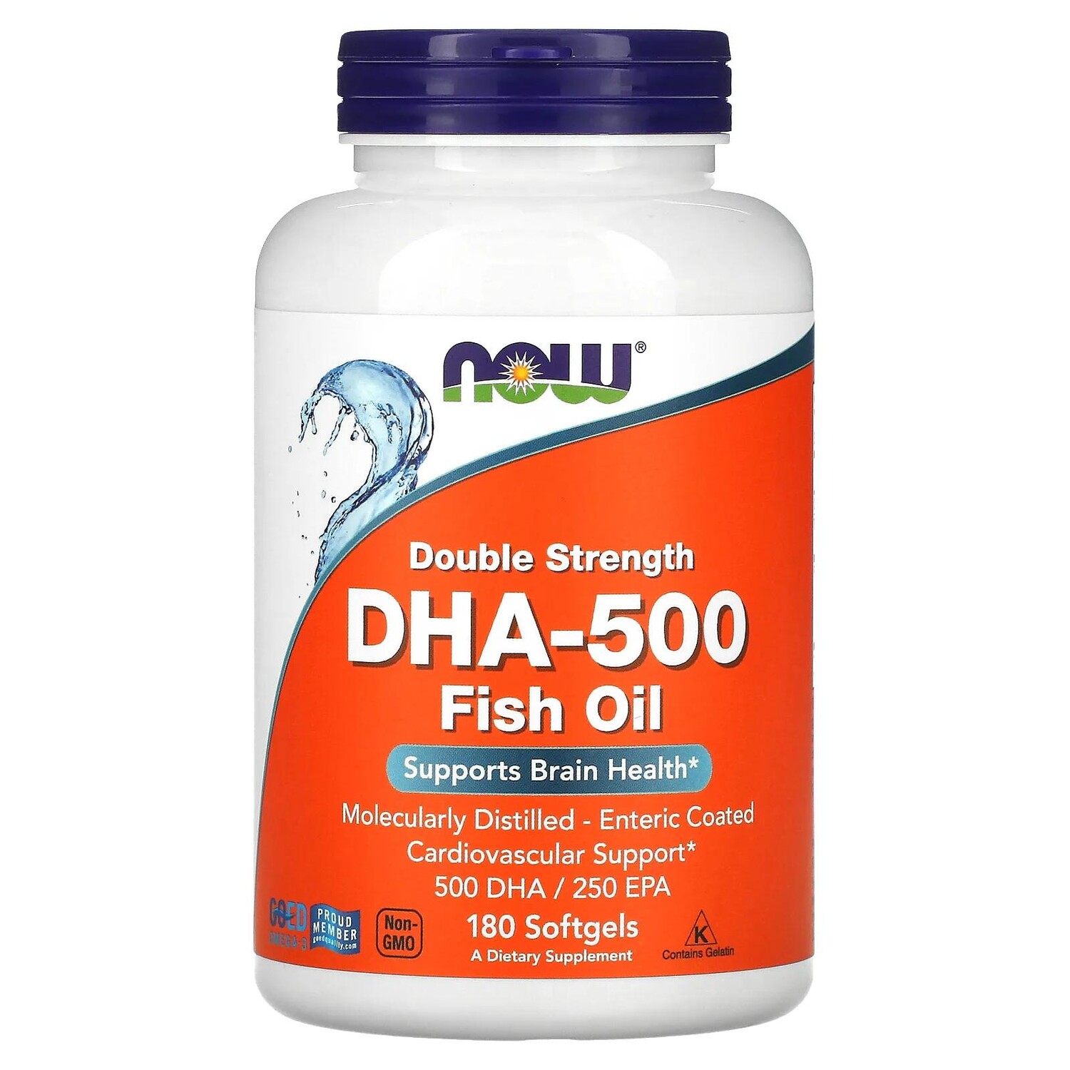 Now Foods DHA-500/EPA-250 двойная сила 180 мягких капсул
Now Foods DHA-500/EPA-250 двойная сила 180 мягких капсул