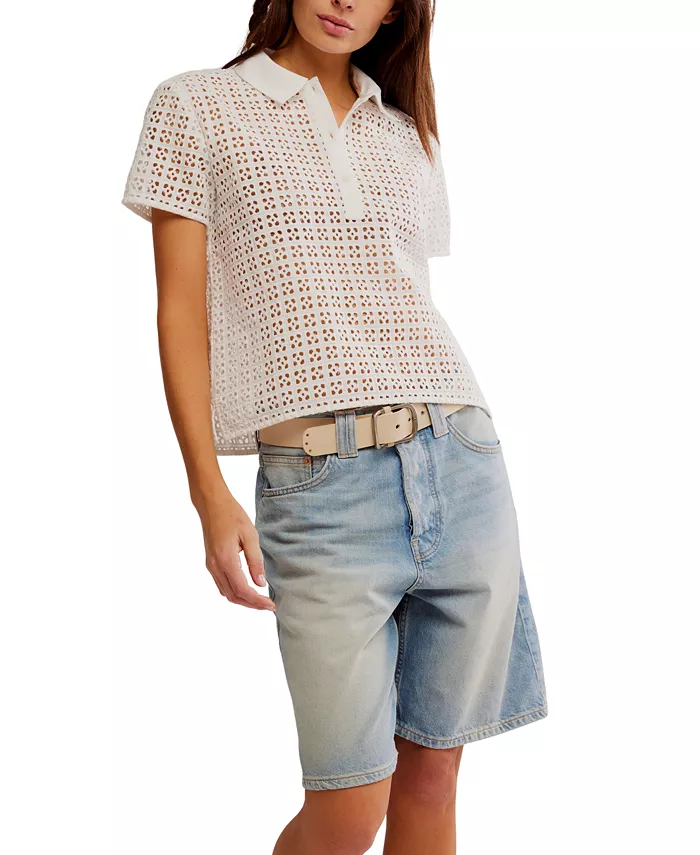 Женская поло Anna Eyelet Free People, белый
Женская поло Anna Eyelet Free People, белый