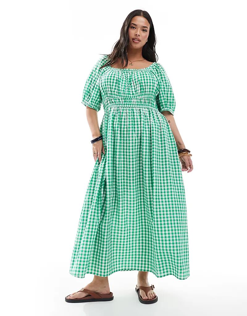 Платье-миди в клетку «молочник» New Look Curve зеленого цвета New Look Plus
Платье-миди в клетку «молочник» New Look Curve зеленого цвета New Look Plus