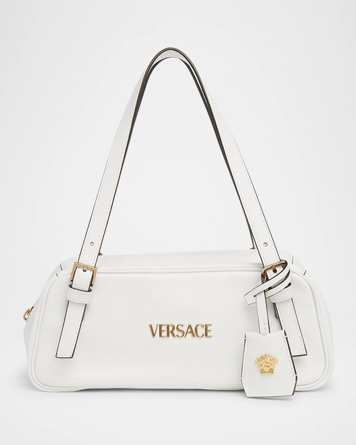 Кожаная сумка через плечо La Medusa на молнии Versace, цвет Porcelain White
Кожаная сумка через плечо La Medusa на молнии Versace, цвет Porcelain White