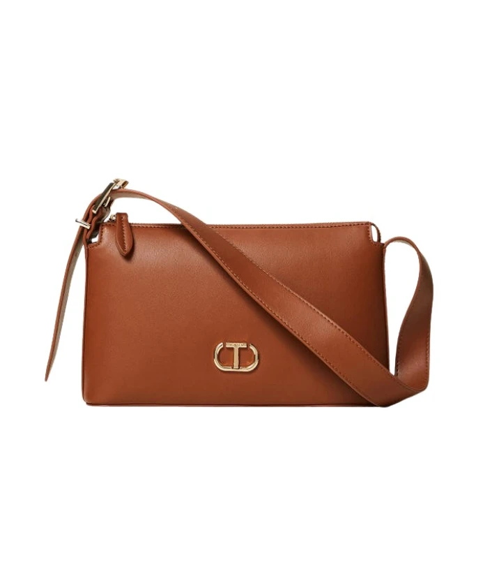 Сумка через плечо из телячьей кожи Twinset, коричневый
Сумка через плечо из телячьей кожи Twinset, коричневый