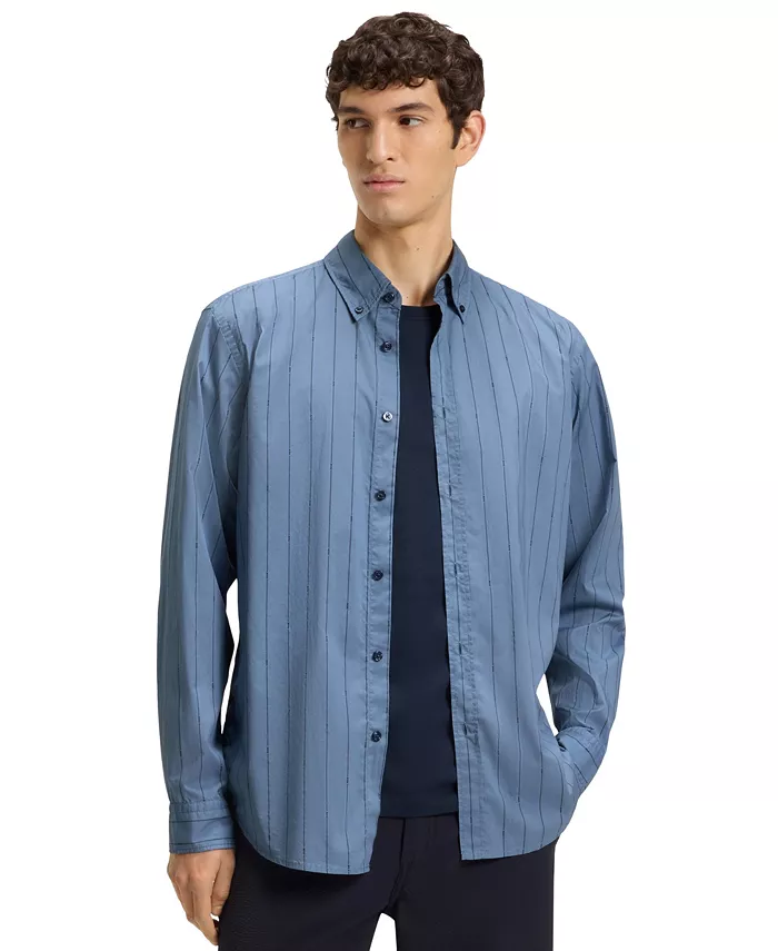 Мужская рубашка из хлопкового поплина с принтом Hugo Boss, синий
Мужская рубашка из хлопкового поплина с принтом Hugo Boss, синий