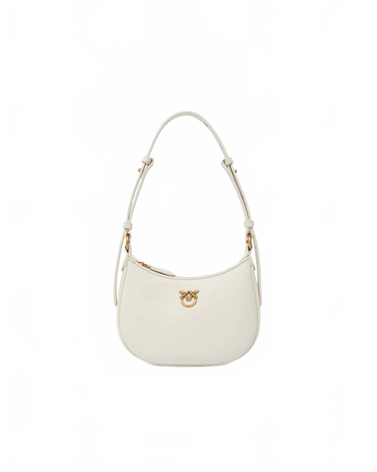 Pinko Женская кожаная сумка Half Moon Baby цвета слоновой кости
Pinko Женская кожаная сумка Half Moon Baby цвета слоновой кости