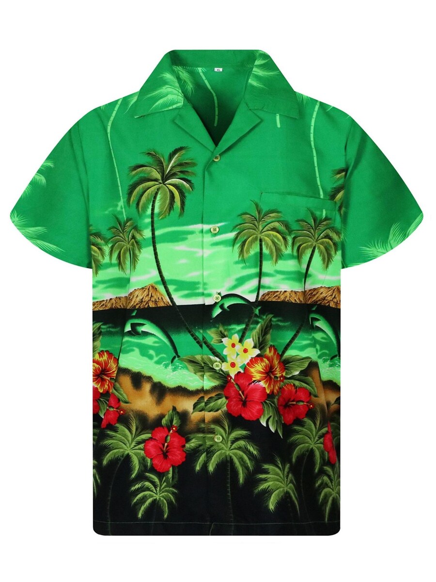 Рубашка King Kameha Dolphin, зеленый
Рубашка King Kameha Dolphin, зеленый