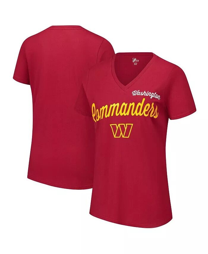 Женская бордовая футболка Washington Commanders Post Season с V-образным вырезом G-III 4Her by Carl Banks
Женская бордовая футболка Washington Commanders Post Season с V-образным вырезом G-III 4Her by Carl Banks