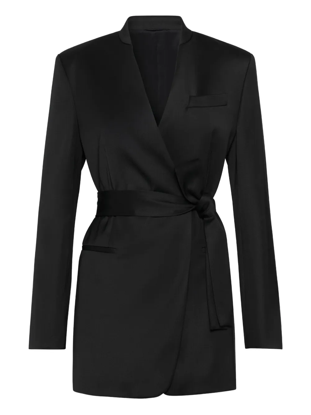 Блейзер с запахом и поясом Brunello Cucinelli, черный
Блейзер с запахом и поясом Brunello Cucinelli, черный
