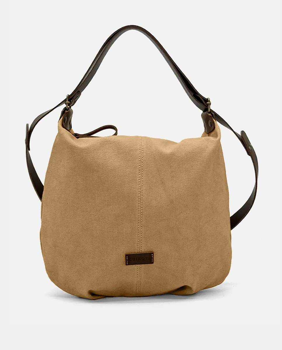 Сумка-рюкзак из ткани CANVAS среднего размера, трансформируемая из сумки на плечо в рюкзак с кожаными ручками CUIROTS, бежевый
Сумка-рюкзак из ткани CANVAS среднего размера, трансформируемая из сумки на плечо в рюкзак с кожаными ручками CUIROTS, бежевый