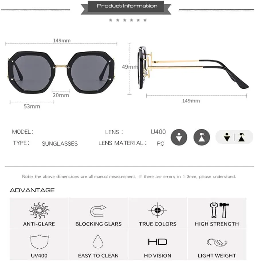 Большие панк-солнцезащитные очки для женщин, градиентные солнцезащитные очки, женские защитные очки для улицы, защита от УФ-излучения UV400 LANGSER, C5black-grayblue
Большие панк-солнцезащитные очки для женщин, градиентные солнцезащитные очки, женские защитные очки для улицы, защита от УФ-излучения UV400 LANGSER, C5black-grayblue