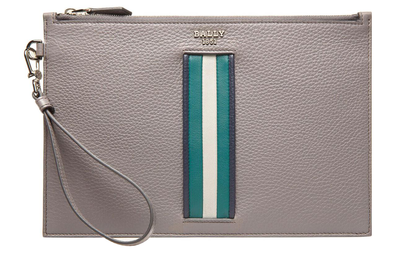 BALLY Серый клатч из коровьей кожи для мужчин 
BALLY Серый клатч из коровьей кожи для мужчин