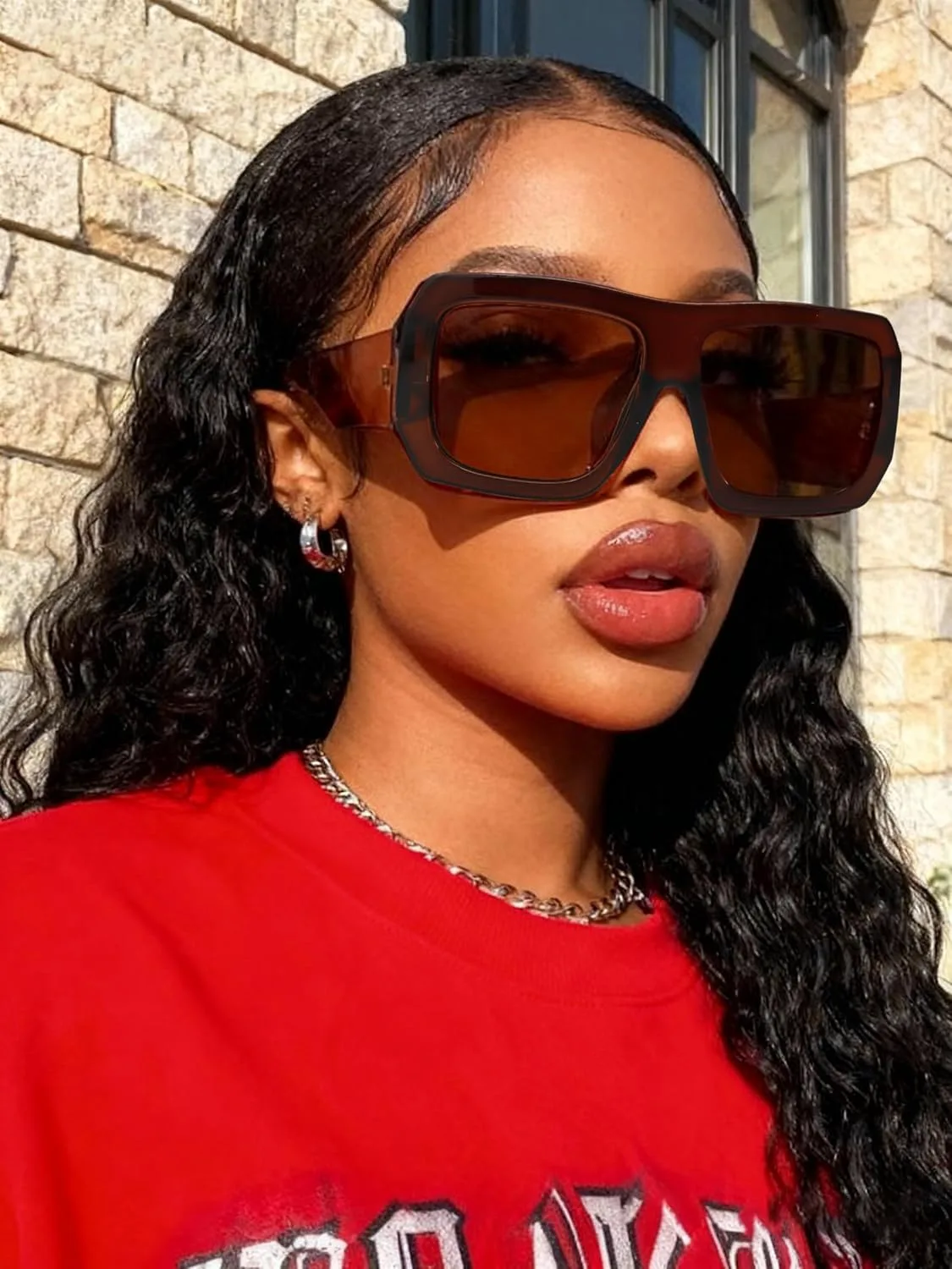 Модные прямоугольные солнцезащитные очки в стиле Y2K для женщин и мужчин, ретро-очки с толстой оправой и защитой от УФ-излучения UV400 TYA, Brown Frame - Brown Lens
Модные прямоугольные солнцезащитные очки в стиле Y2K для женщин и мужчин, ретро-очки с толстой оправой и защитой от УФ-излучения UV400 TYA, Brown Frame - Brown Lens