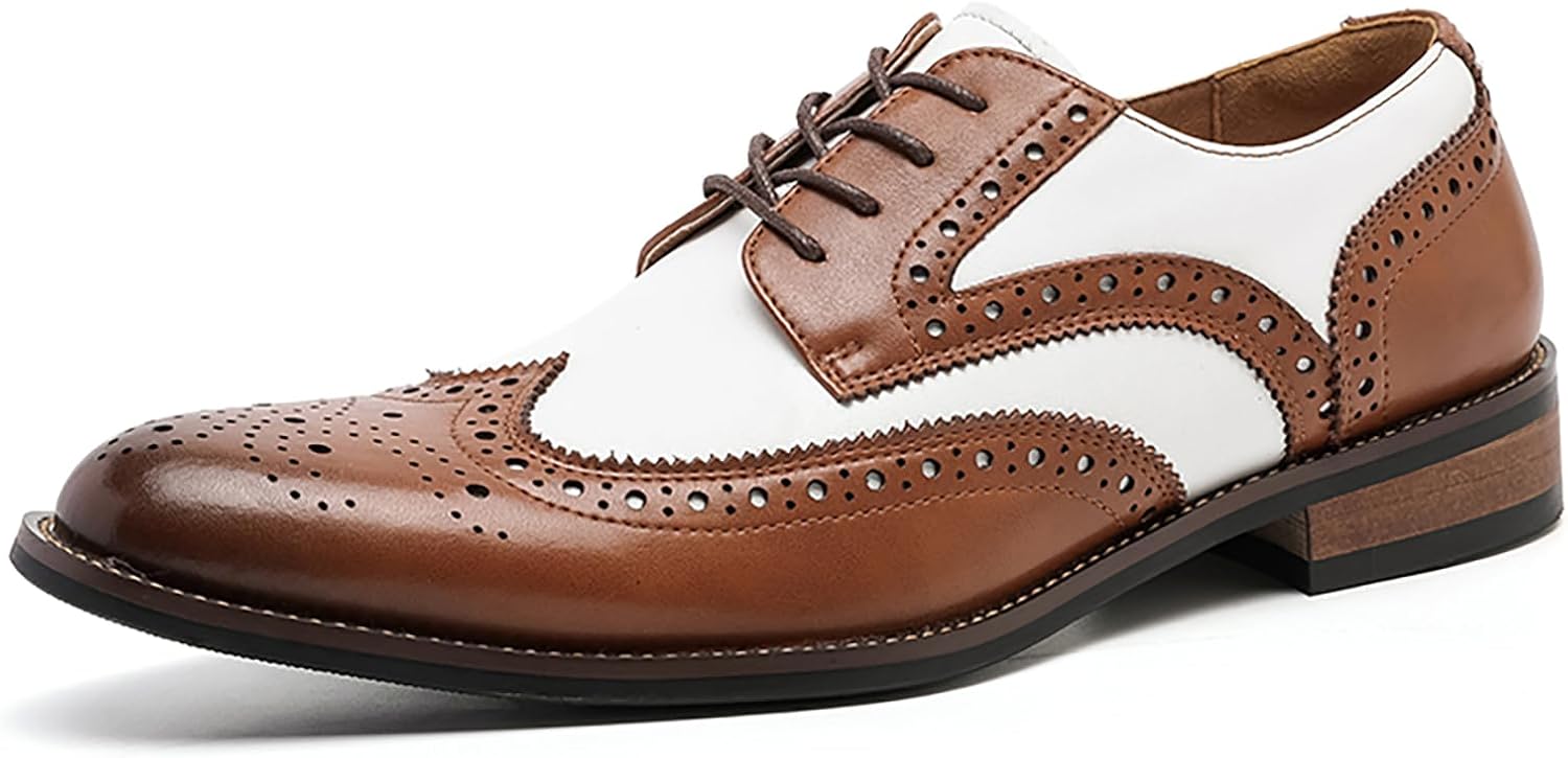 Мужские туфли броги из натуральной кожи, британские черно-белые дерби с крыльями Generic
Мужские туфли броги из натуральной кожи, британские черно-белые дерби с крыльями Generic