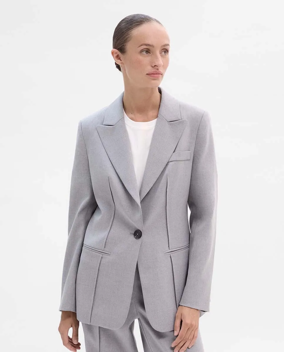 Женский приталенный пиджак с лацканами Simorra, серый
Женский приталенный пиджак с лацканами Simorra, серый