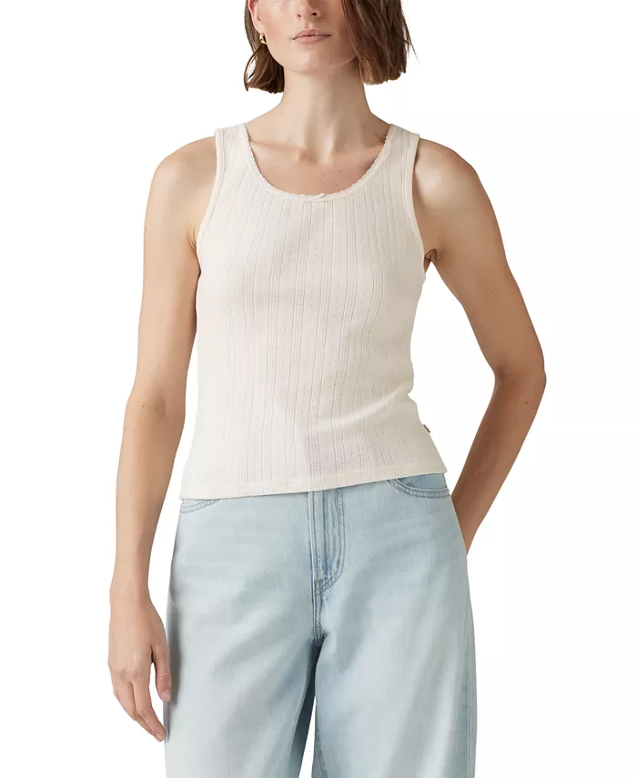 Женский ажурный топ Sweetie Pointelle Levi's, белый
Женский ажурный топ Sweetie Pointelle Levi's, белый