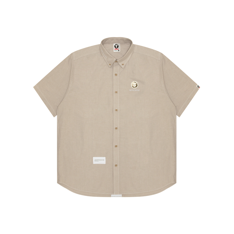 Рубашка из хлопка с аппликацией логотипа Aape, коричневый
Рубашка из хлопка с аппликацией логотипа Aape, коричневый