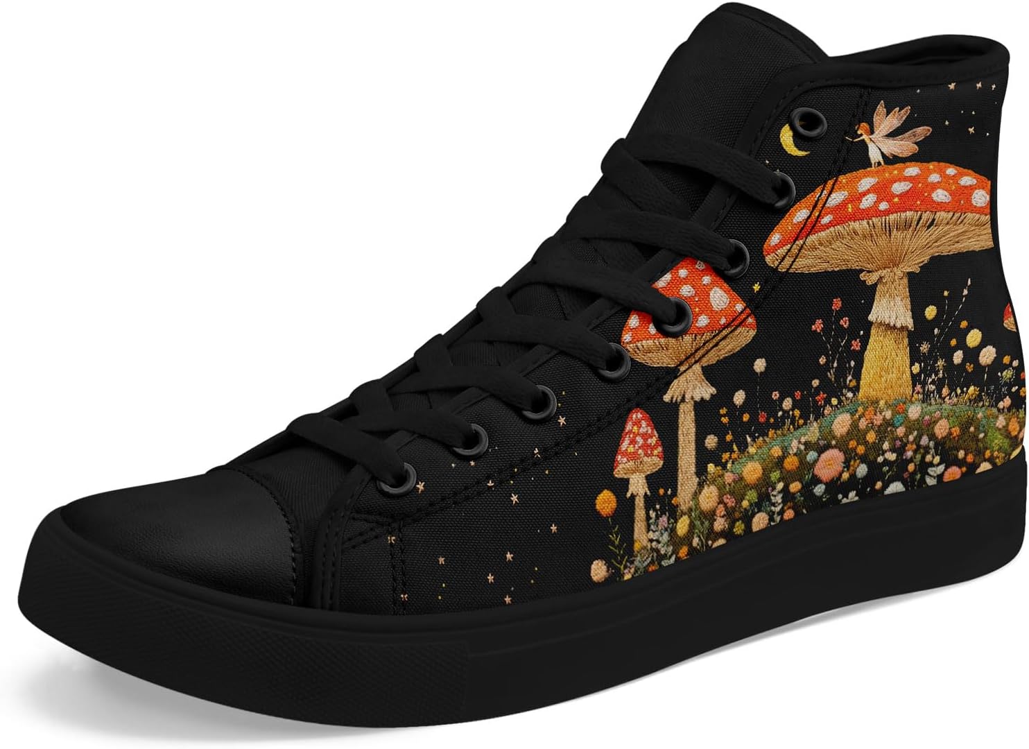 Женские стильные высокие кеды из холста AWSOLE с принтом цветов и грибов, подарок для нее, легкие модные повседневные туфли на плоской подошве, черный/зеленый/оранжевый/золотой
Женские стильные высокие кеды из холста AWSOLE с принтом цветов и грибов, подарок для нее, легкие модные повседневные туфли на плоской подошве, черный/зеленый/оранжевый/золотой