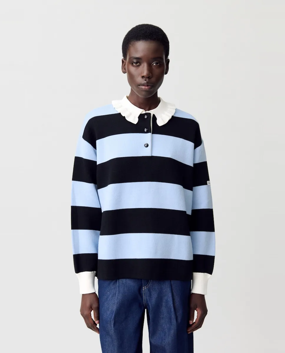 Женская поло в широкую полоску Claudie Pierlot, черный
Женская поло в широкую полоску Claudie Pierlot, черный