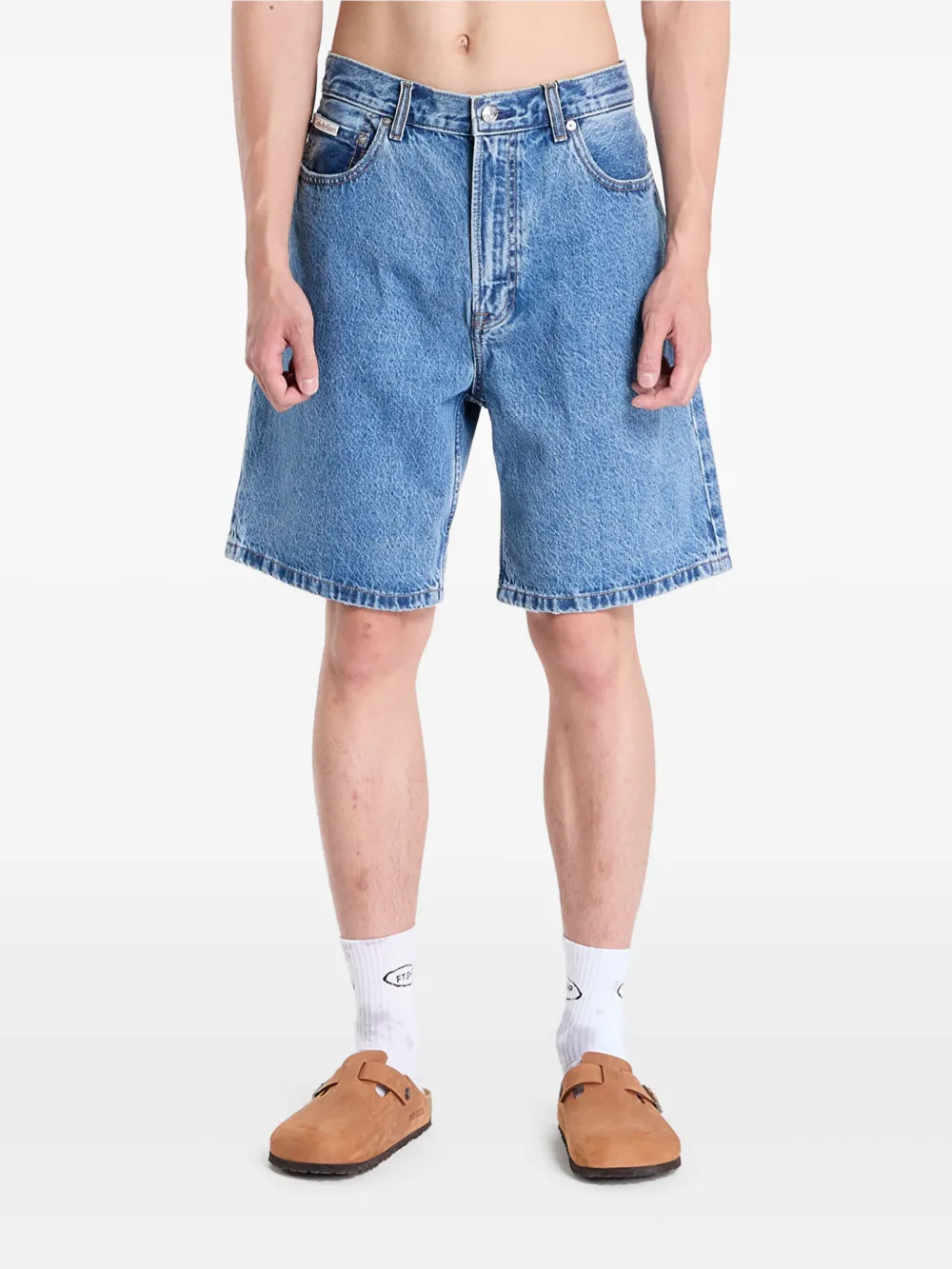 Джинсовые шорты с эффектом потертости Calvin Klein, синий
Джинсовые шорты с эффектом потертости Calvin Klein, синий