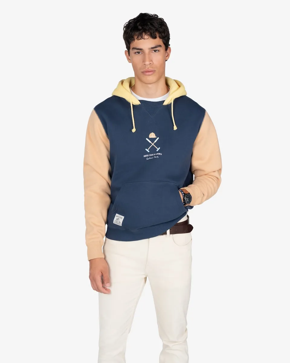 Мужская толстовка с капюшоном и рисунком на груди Harper & Neyer, синий/бежевый
Мужская толстовка с капюшоном и рисунком на груди Harper & Neyer, синий/бежевый