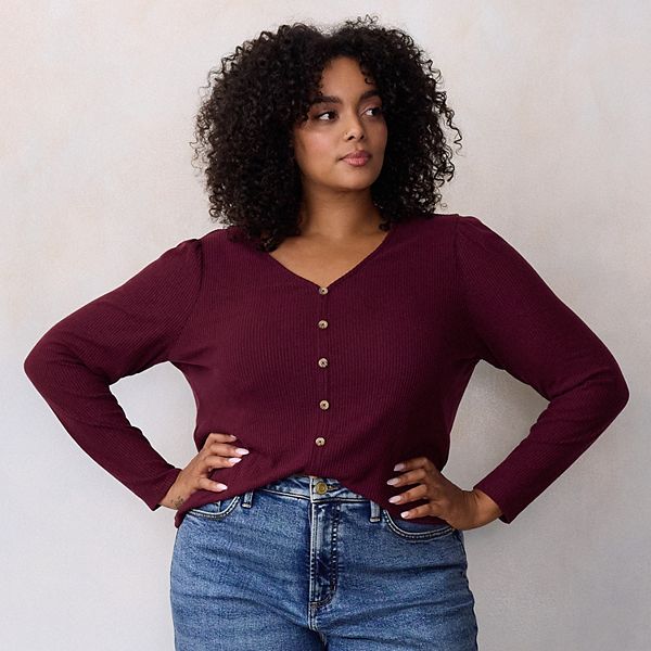 Кардиган с V-образным вырезом и пышными рукавами Plus size Lc Lauren Conrad, Maddie Plum
Кардиган с V-образным вырезом и пышными рукавами Plus size Lc Lauren Conrad, Maddie Plum