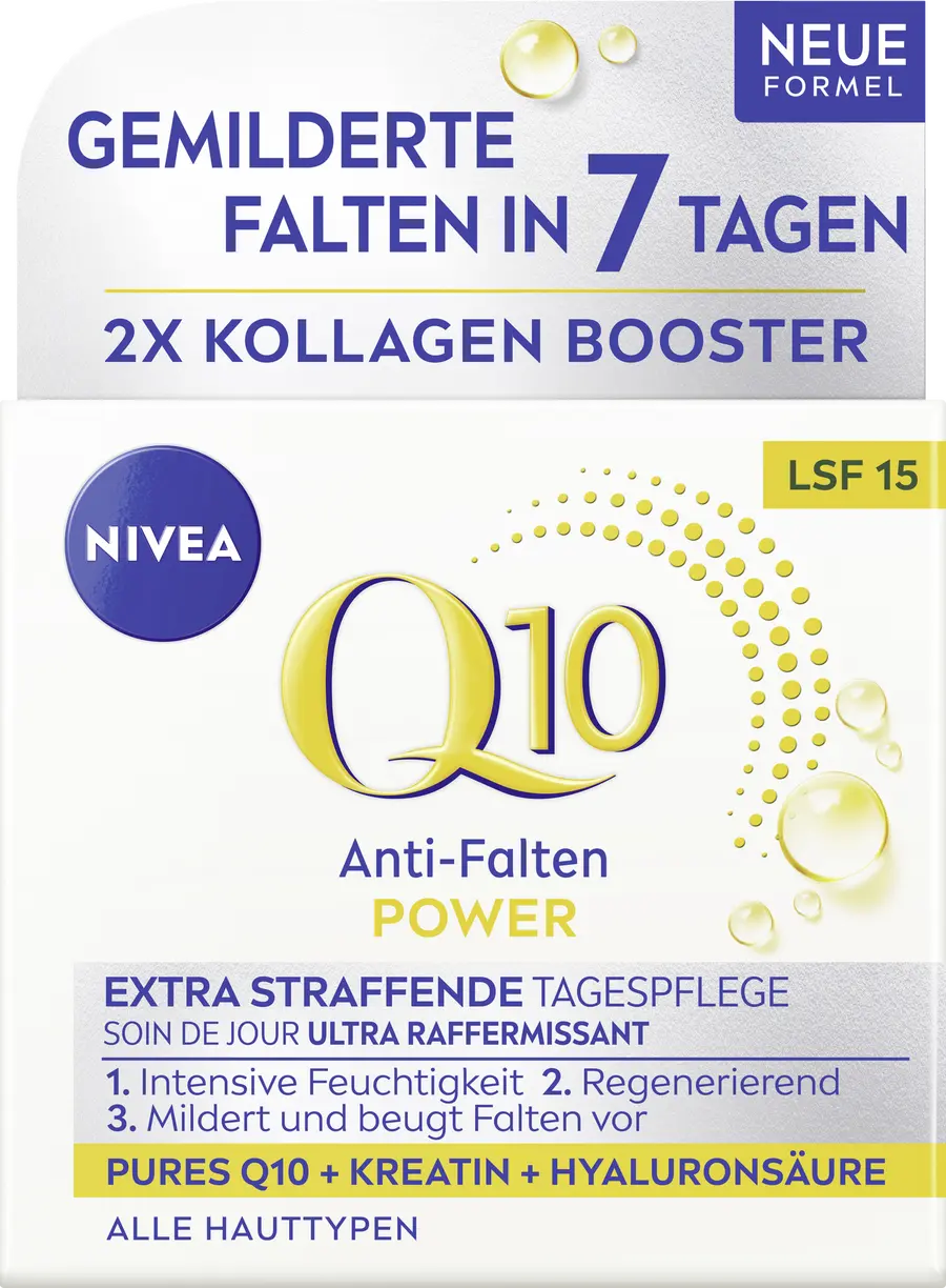 Дневной крем NIVEA Q10 Anti-Falten Power Straffende Tagespflege LSF 15
Дневной крем NIVEA Q10 Anti-Falten Power Straffende Tagespflege LSF 15