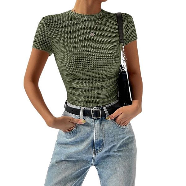 Женская летняя футболка с коротким рукавом waffle knit Yesfashion, Green, Серый, Женская летняя футболка с коротким рукавом waffle knit Yesfashion, Green
Женская летняя футболка с коротким рукавом waffle knit Yesfashion, Green, Серый, Женская летняя футболка с коротким рукавом waffle knit Yesfashion, Green