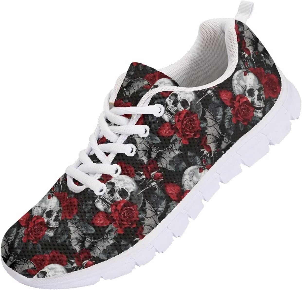 Кроссовки Forchrinse для женщин и мужчин, повседневные с шнуровкой, нескользящие, для бега, спорта и тренажерного зала, Halloween Skull Flower
Кроссовки Forchrinse для женщин и мужчин, повседневные с шнуровкой, нескользящие, для бега, спорта и тренажерного зала, Halloween Skull Flower