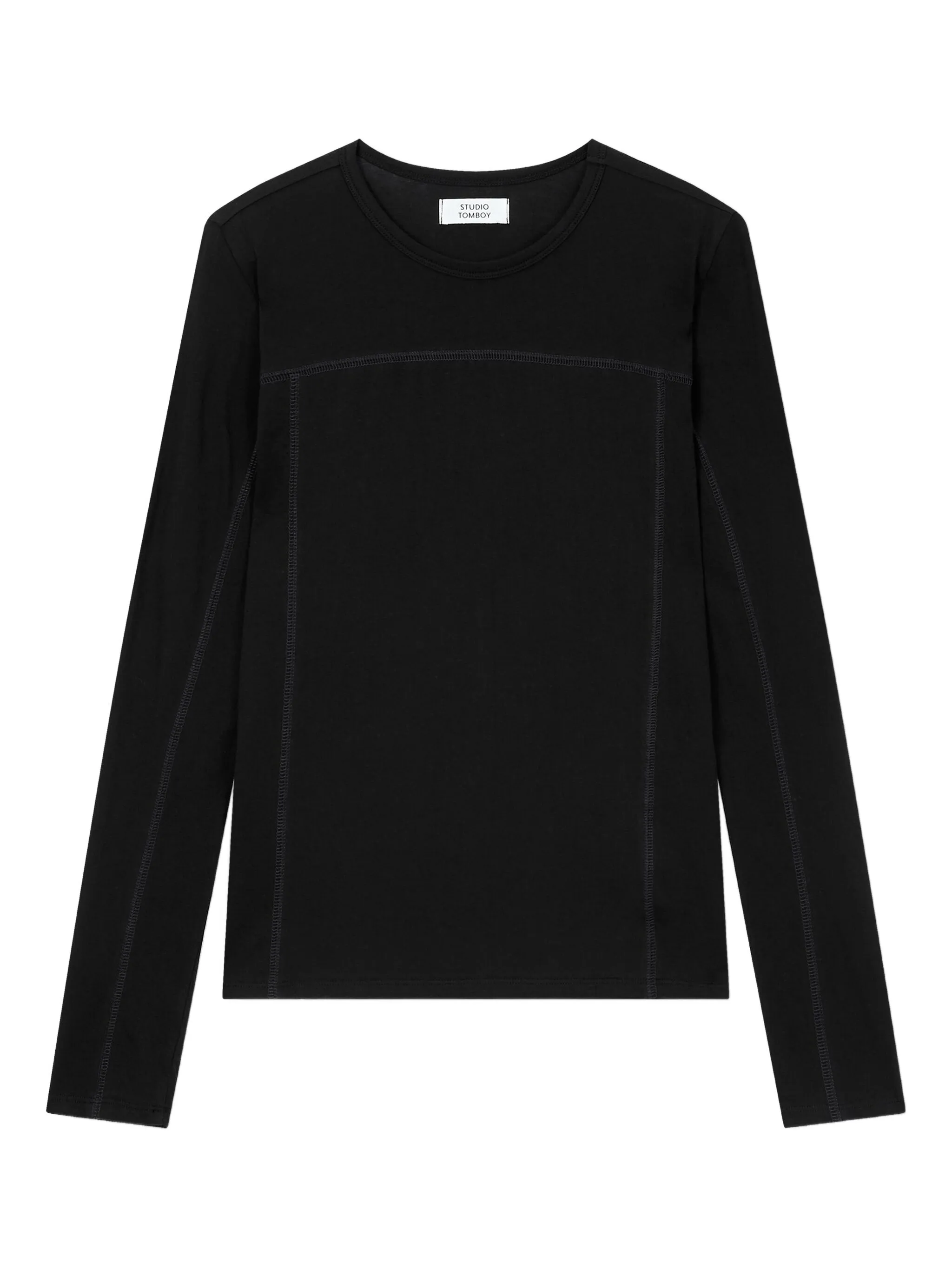 Футболка с длинными рукавами и декоративной строчкой Studio Tomboy, черный
Футболка с длинными рукавами и декоративной строчкой Studio Tomboy, черный