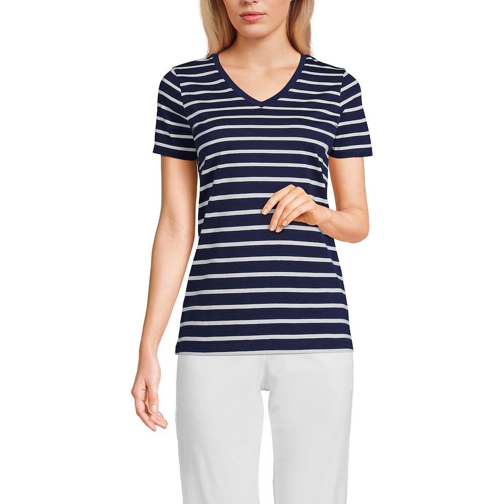 Хлопковая футболка свободного кроя Petite Lands' End с V-образным вырезом Supima, цвет Navy Breton Stripe
Хлопковая футболка свободного кроя Petite Lands' End с V-образным вырезом Supima, цвет Navy Breton Stripe