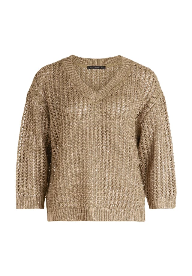 Вязаный свитер с рукавом 3/4 и v-образным вырезом Betty Barclay, зеленый
Вязаный свитер с рукавом 3/4 и v-образным вырезом Betty Barclay, зеленый