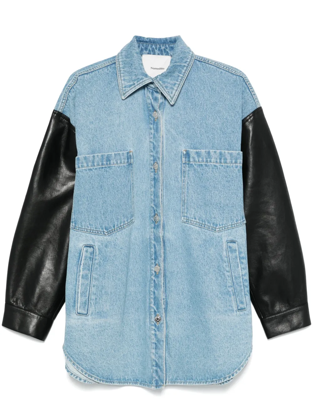 Джинсовая рубашка Nanushka, синий
Джинсовая рубашка Nanushka, синий