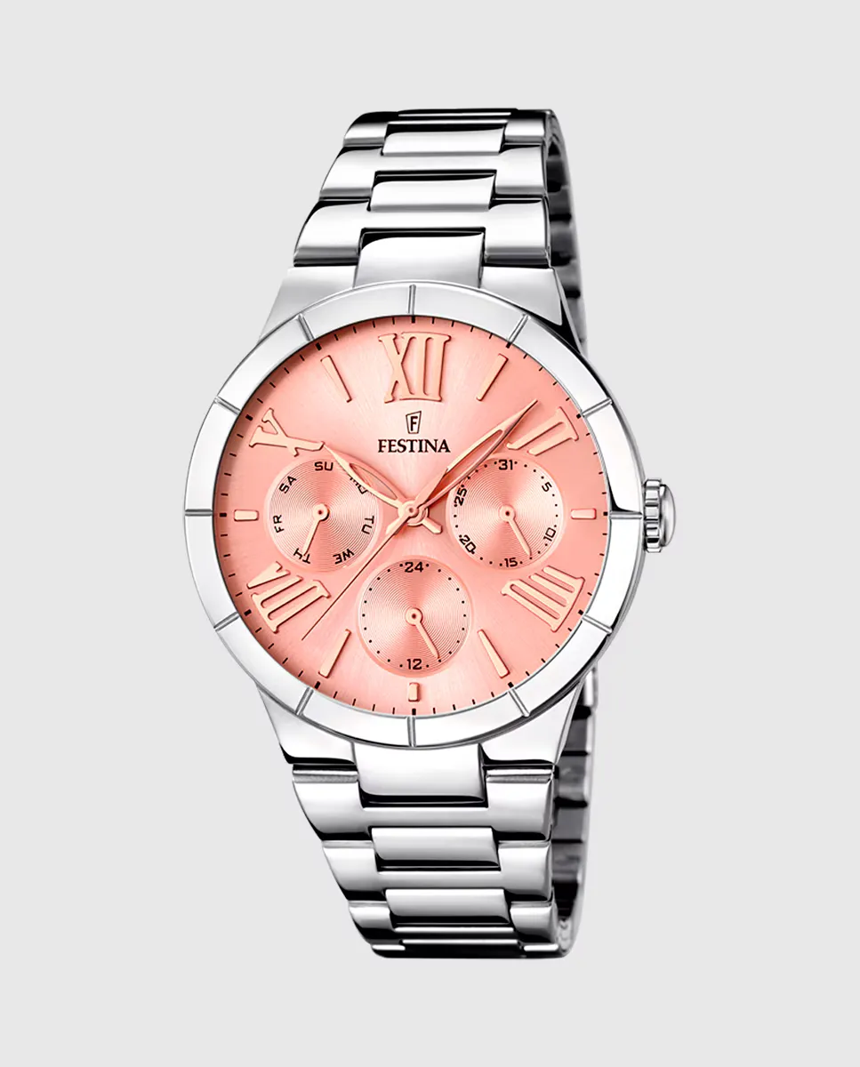 F16716/3 Женские часы Boyfriend из серебряной стали Festina, серебрянный 
F16716/3 Женские часы Boyfriend из серебряной стали Festina, серебрянный