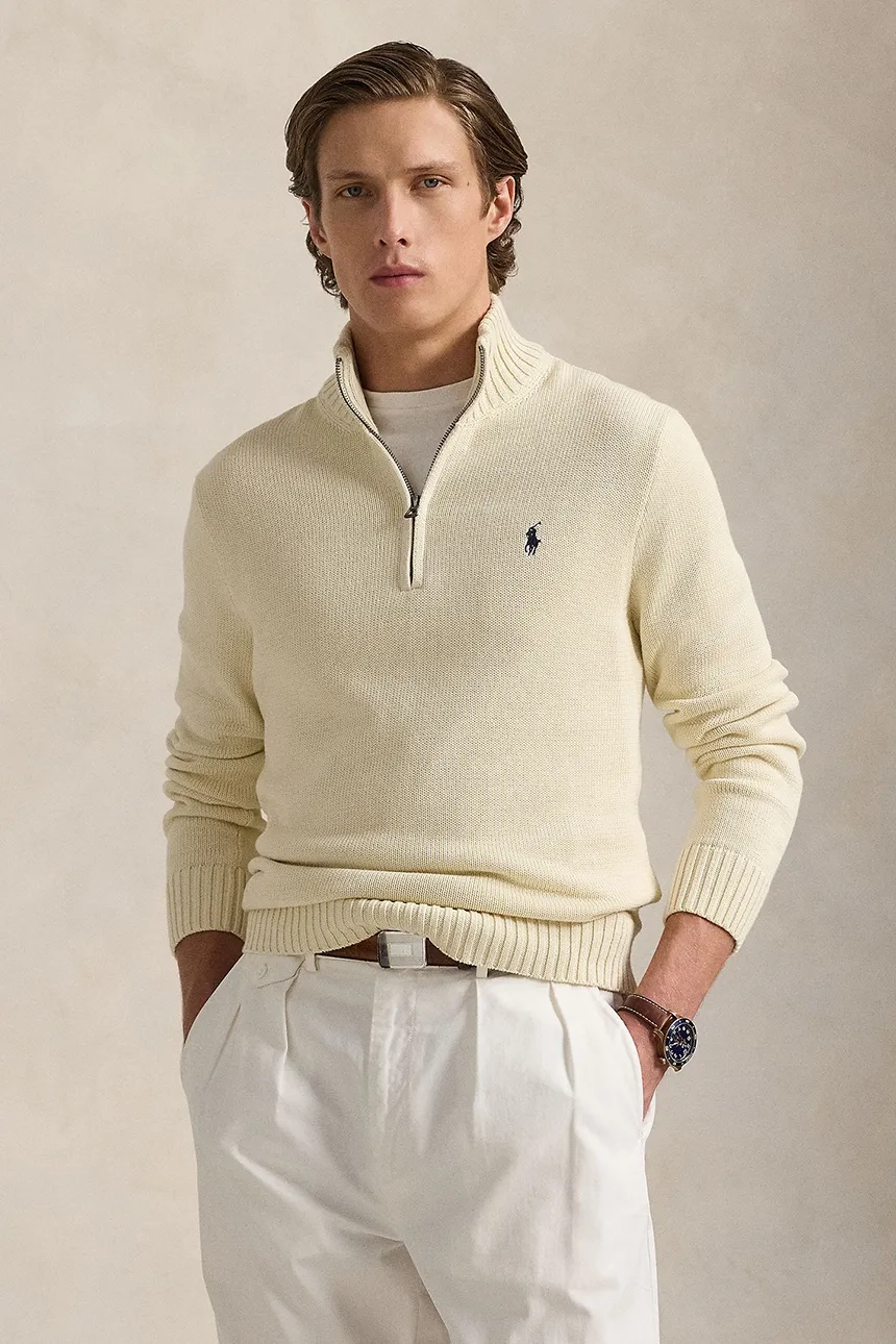Хлопковый свитер Polo Ralph Lauren, бежевый
Хлопковый свитер Polo Ralph Lauren, бежевый