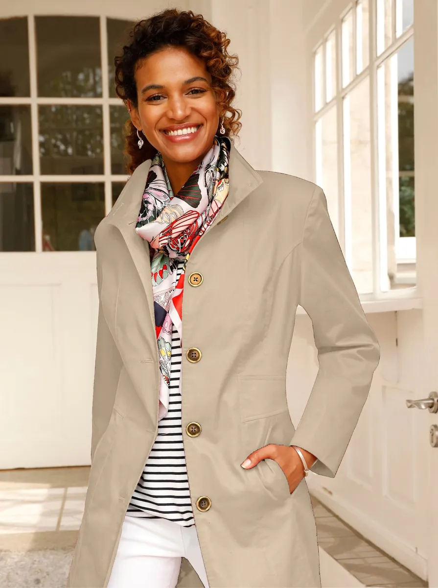 Повседневно смотрится длинная куртка, без капюшона Casual Looks, бежевый
Повседневно смотрится длинная куртка, без капюшона Casual Looks, бежевый