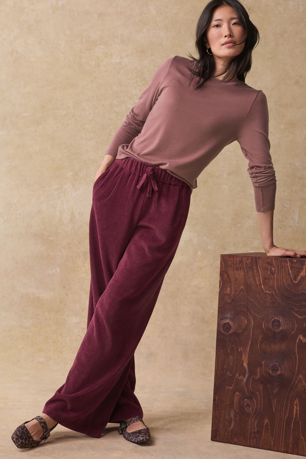 Широкие брюки шнурки Push On Next, бургундия
Широкие брюки шнурки Push On Next, бургундия