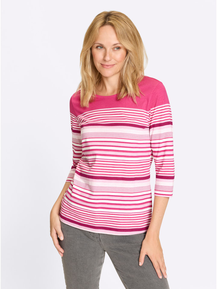 Рубашка с рукавами 3/4 в полоску цвета фуксии и экрю Sieh an!
Рубашка с рукавами 3/4 в полоску цвета фуксии и экрю Sieh an!